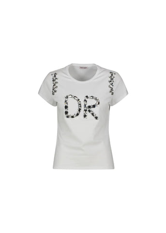 T-shirt con pietre ricamate  dennyrose  DD64020 P/E