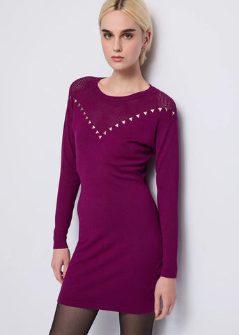 DENNYROSE 521DD13002 Mini abito fucsia in maglia