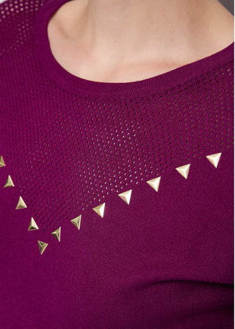 DENNYROSE 521DD13002 Mini abito fucsia in maglia