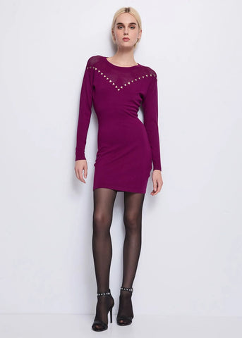 DENNYROSE 521DD13002 Mini abito fucsia in maglia