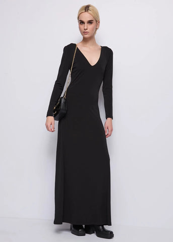 DENNYROSE 521DD14001 Abito nero in maglia con borchie