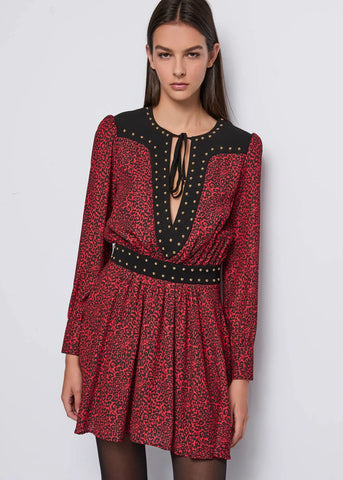 DENNYROSE 521DD15013 Mini abito in georgette stampata