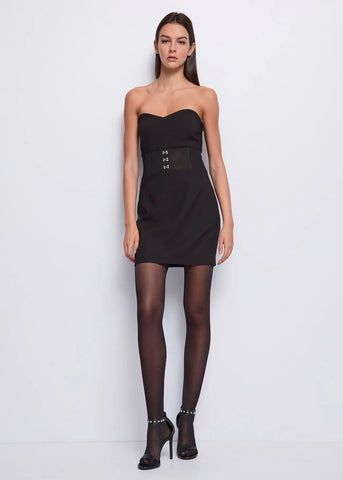 DENNYROSE 521DD15022 Mini abito nero elasticizzato