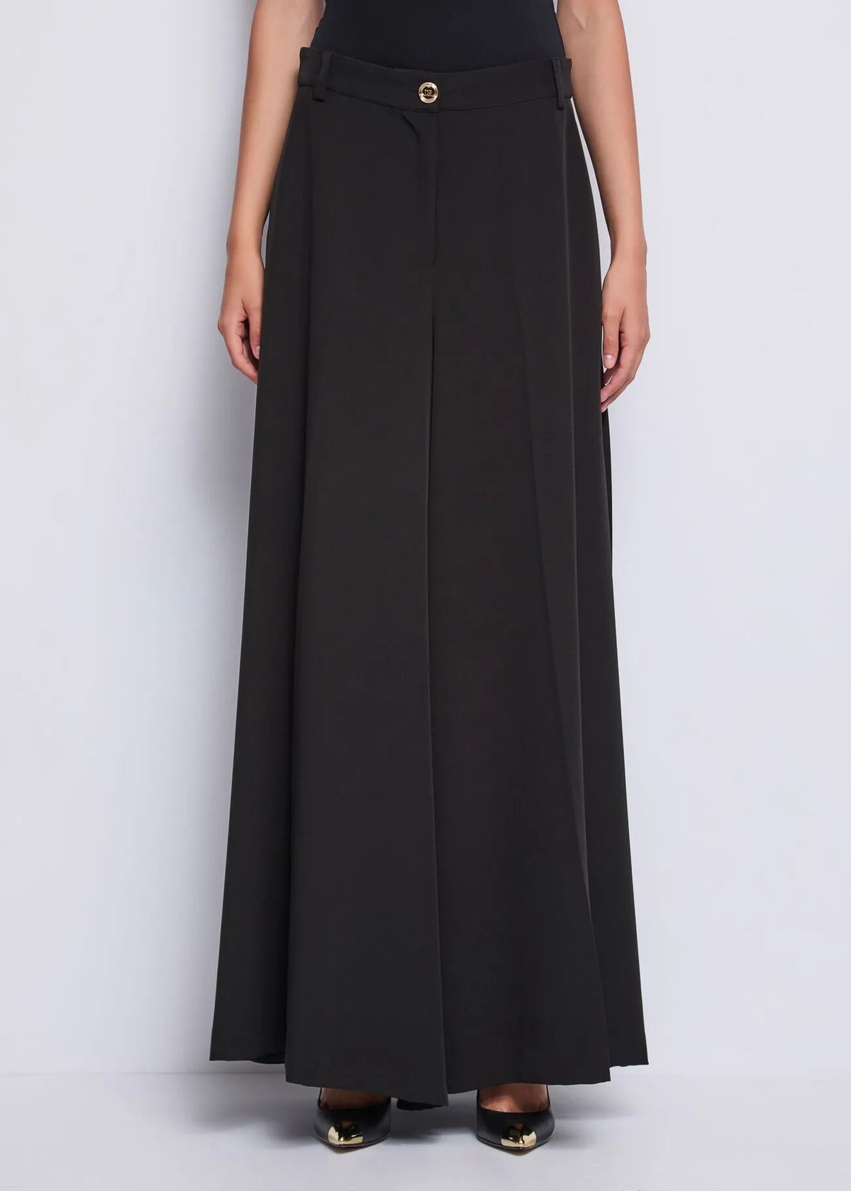 DENNYROSE  521DD25008 Pantaloni neri elasticizzati