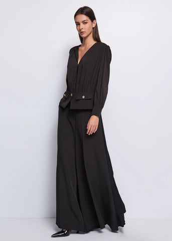 DENNYROSE  521DD25008 Pantaloni neri elasticizzati