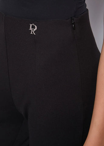 DENNYROSE 521DD25011 Pantaloni neri con spacchetti