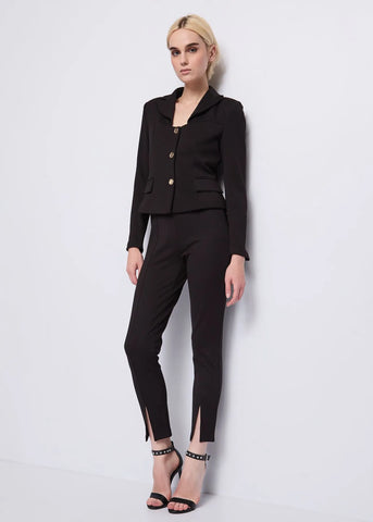 DENNYROSE 521DD25011 Pantaloni neri con spacchetti