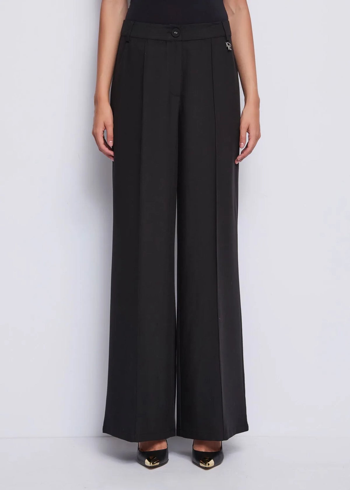 DENNYROSE 521D25017 Pantaloni neri con piega