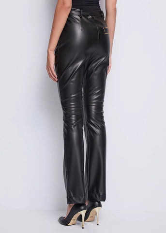 DENNYROSE 521DD28003 Pantaloni neri in similpelle