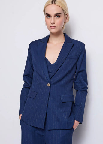 DENNYROSE 521DD35011 Blazer blu gessato