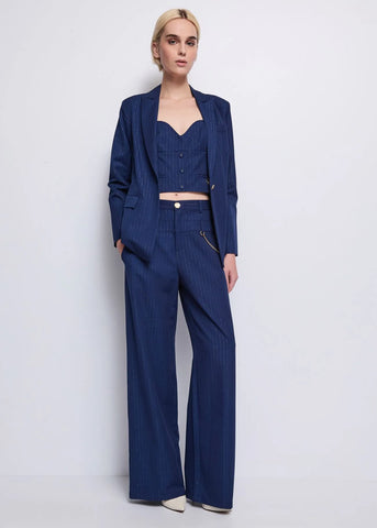 DENNYROSE 521DD35011 Blazer blu gessato