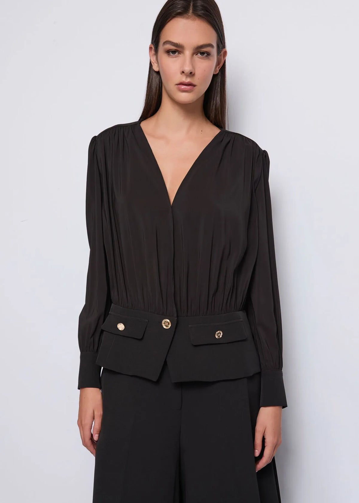 DENNYROSE 521DD35028  Giacca nera in georgette
