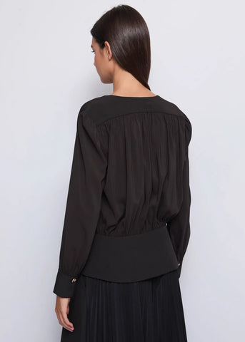 DENNYROSE 521DD35028  Giacca nera in georgette