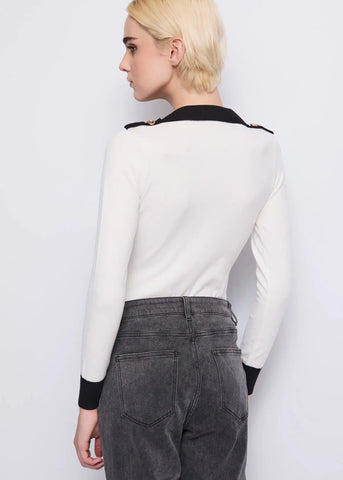 DENNYROSE 521DD43001 Body bianco in maglia