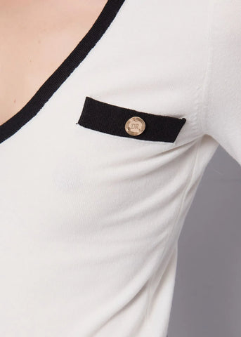 DENNYROSE 521DD43001 Body bianco in maglia