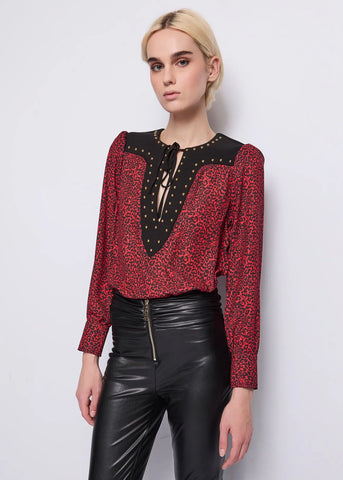 DENNYROSE 521DD45006 Blusa in georgette stampata