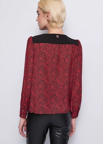DENNYROSE 521DD45006 Blusa in georgette stampata