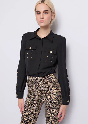 DENNYROSE 521DD45008 CAMICIA CON BORCHIE
