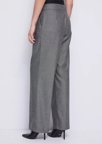 GAUDì 521FD25006 Pantaloni da donna chevron a vita alta con piega