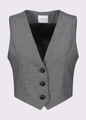 GAUDì 521FD35017 Gilet da donna in tessuto chevron e lurex