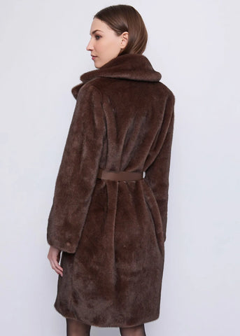 GAUDì 521FD39003 Cappotto marrone da donna con cintura