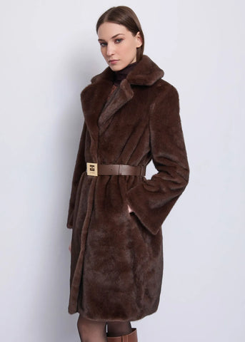 GAUDì 521FD39003 Cappotto marrone da donna con cintura