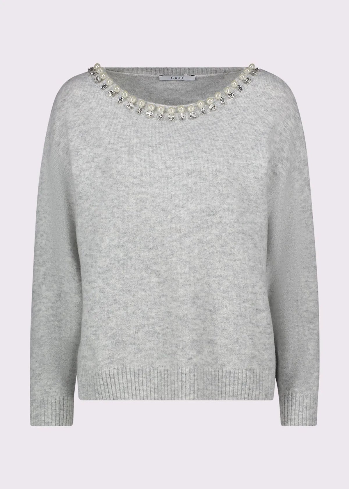 GAUDì  521FD53019 Maglia grigia da donna con strass