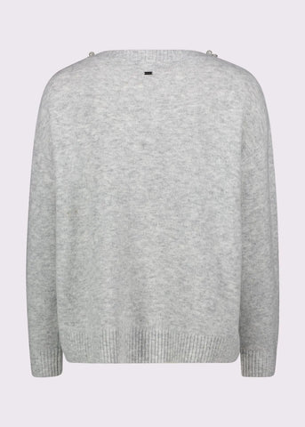 GAUDì  521FD53019 Maglia grigia da donna con strass