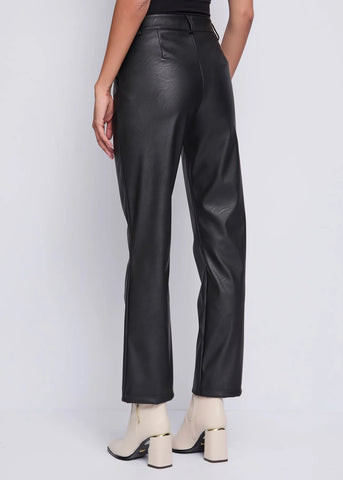 DENNYROSE 521ND28001 Pantaloni neri in similpelle