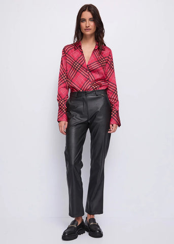 DENNYROSE 521ND28001 Pantaloni neri in similpelle