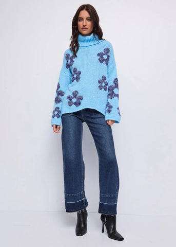 DENNYROSE 521ND53010Maglia dolcevita in lana jacquard
