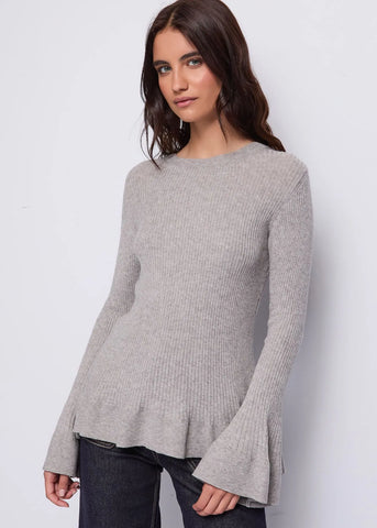 DENNYROSE 521ND53023 Maglia grigia in filato a costine