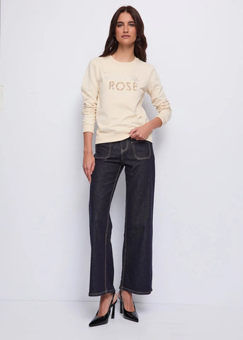DENNYROSE  521ND64016 Felpa in cotone con logo