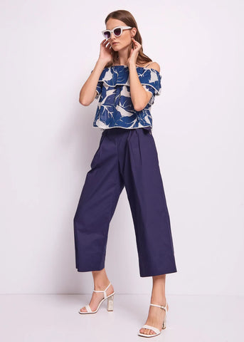 Pantaloni  blu con pinces GAUDì ART.511FD25010
