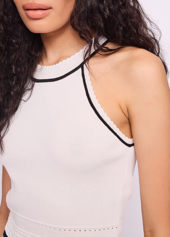 Top  bianco girocollo GAUDì ART.511FD43001