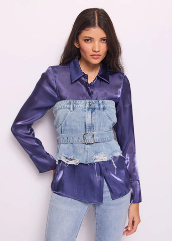 Top in denim con cintura DENNYROSE511ND46008