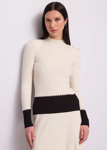 GAUDI Maglia da donna con collo alto e bottoni MOD.621FD53005