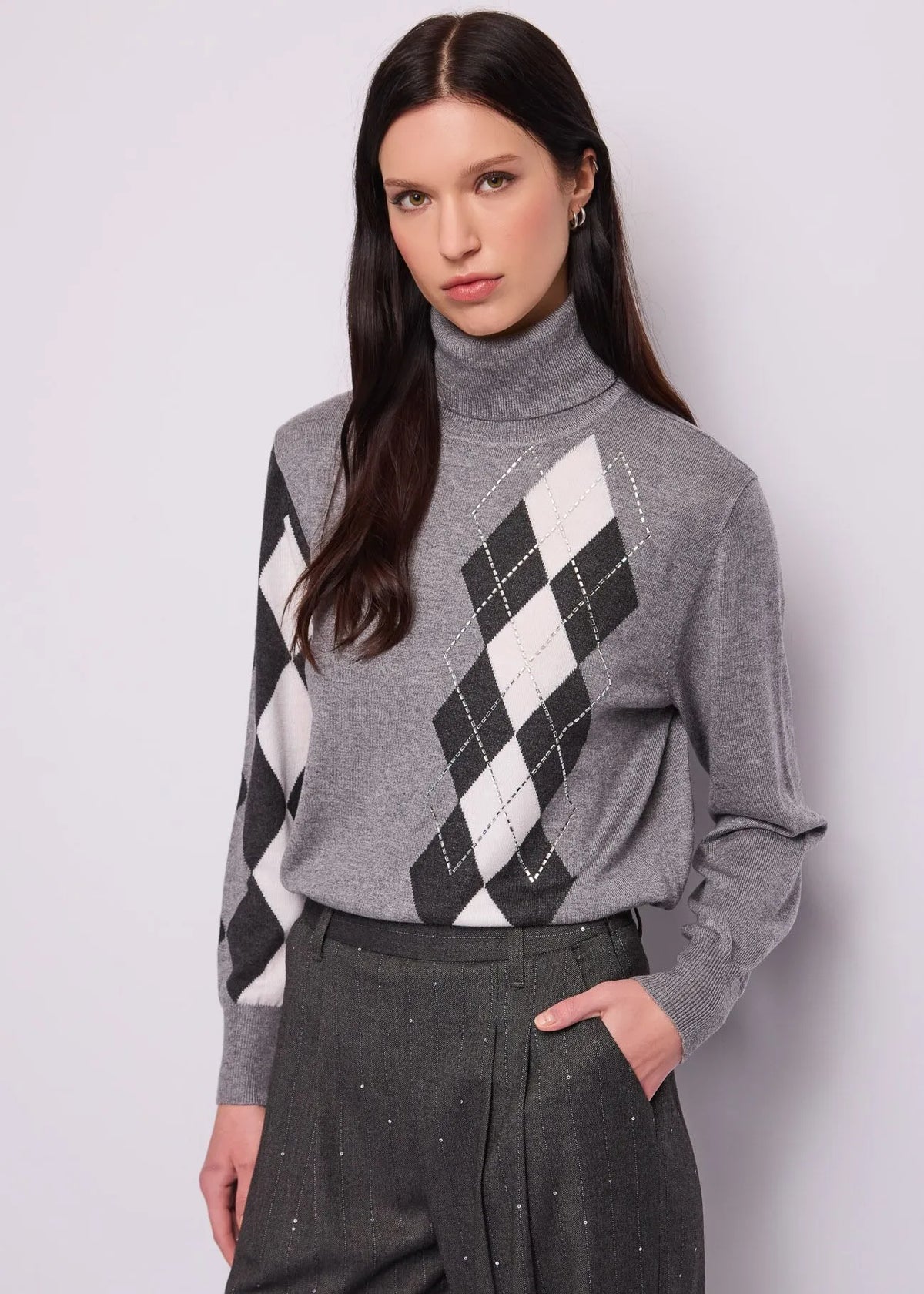 GAUDI Maglia da donna in filato jacquard MOD. 621FD53021