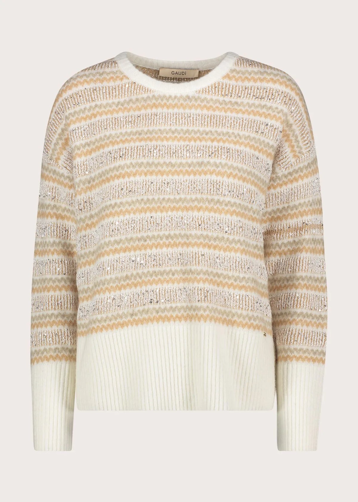 GAUDI Maglia a righe da donna con paillettes MOD.FD53042