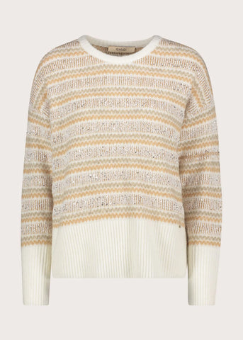 GAUDI Maglia a righe da donna con paillettes MOD.FD53042