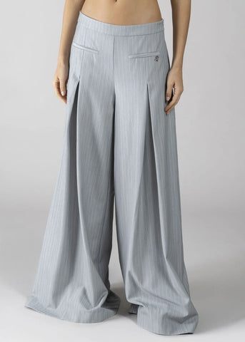 DENNYROSE  611DD25011  PANTALONE A PALAZZO GREY GESSATO