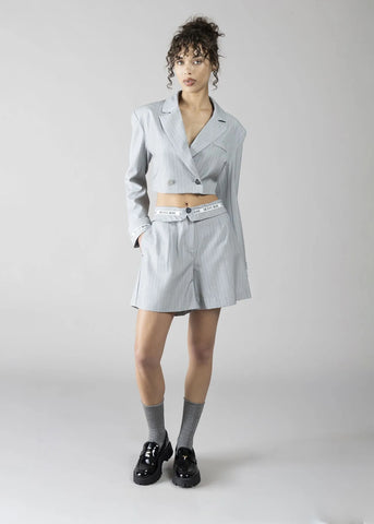 DENNYROSE  611DD25011  PANTALONE A PALAZZO GREY GESSATO