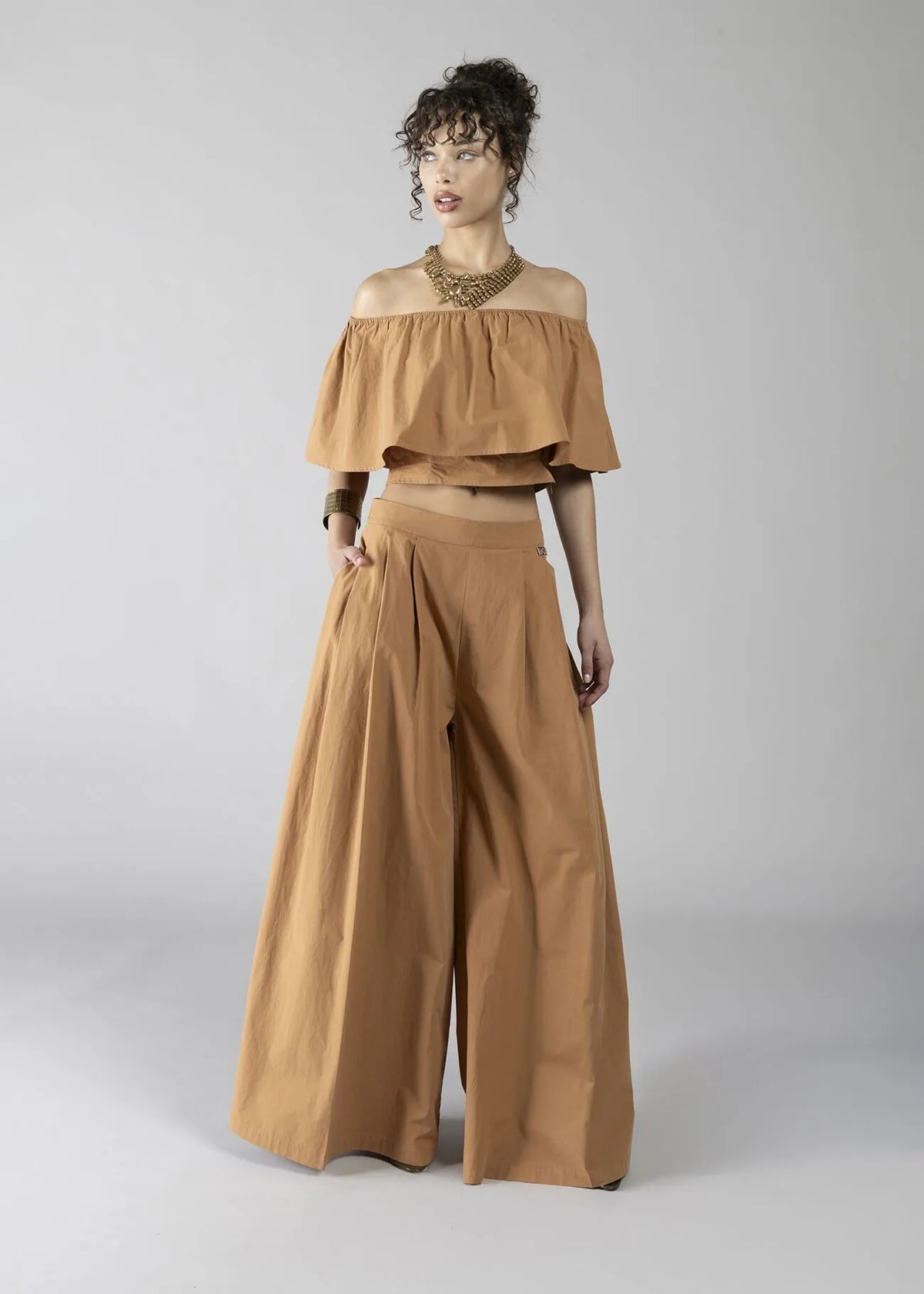 DENNYROSE  611DD25018  PANTALONE LUNGO SAFARI A PALAZZO