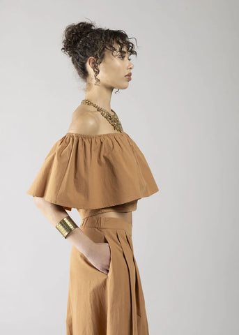 DENNYROSE 611DD45013  TOP CROP CON BALZA BISCUIT