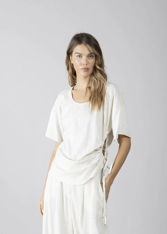 DENNYROSE 611DD45022  T-SHIRT LINEN MILKY