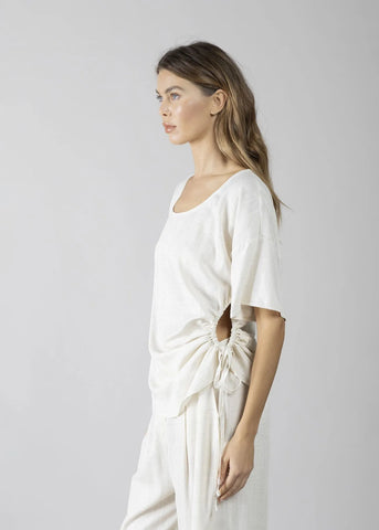 DENNYROSE 611DD45022  T-SHIRT LINEN MILKY