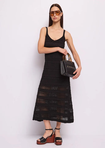 GAUDì  611FD13001 Abito nero con scollo a V