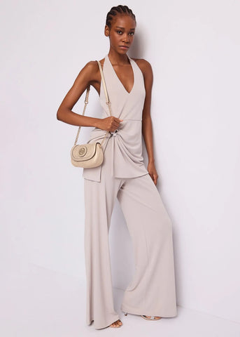 GAUDì 611FD24001 Pantaloni grigio da donna in jersey crêpe