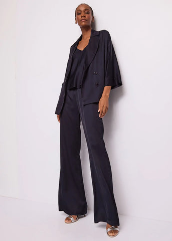 GAUDì 611FD25035 Pantaloni blu da donna in raso di viscosa