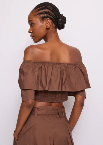GAUDì 611FD45012 Top off the shoulder da donna in popeline